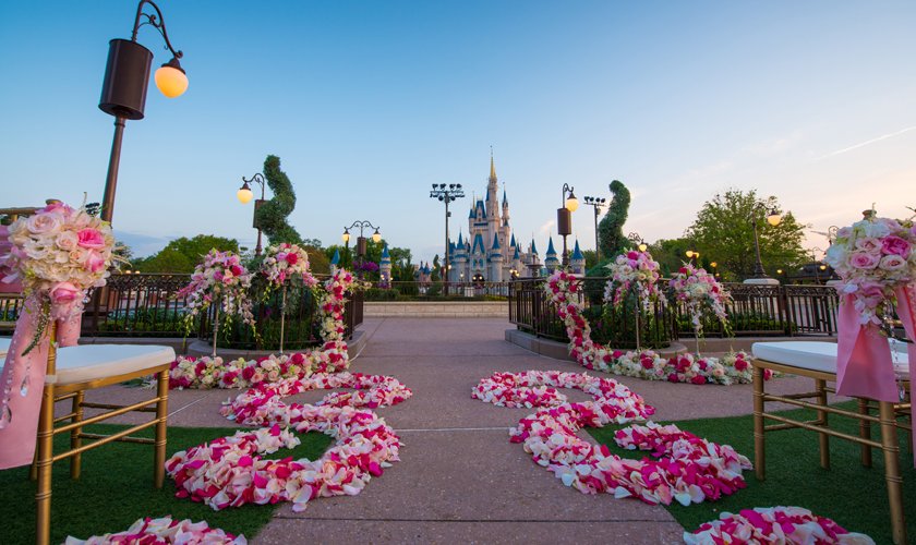 Disney Wedding East Plaza Garden2-Magic Kingdom-Wedding - Bridal Dress Gown Cleaning, Preservation & Restoration 1-844-277-3377