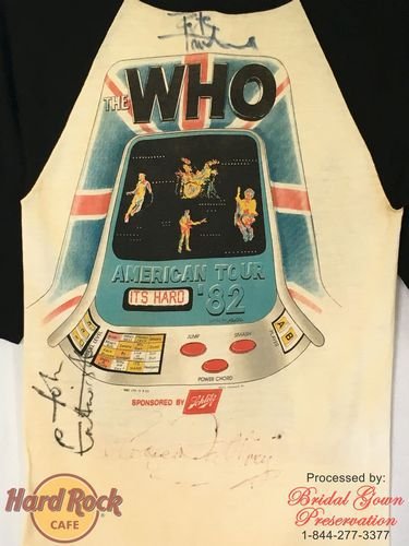 Hard Rock Cafe;The Who T-Shirt; with autograph